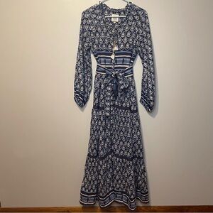 Alicia Bell Long Sleeve Maxi Belted Dress